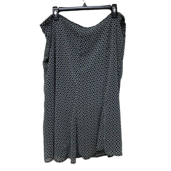 Blue and grey midi skirt - Picture 1 of 2